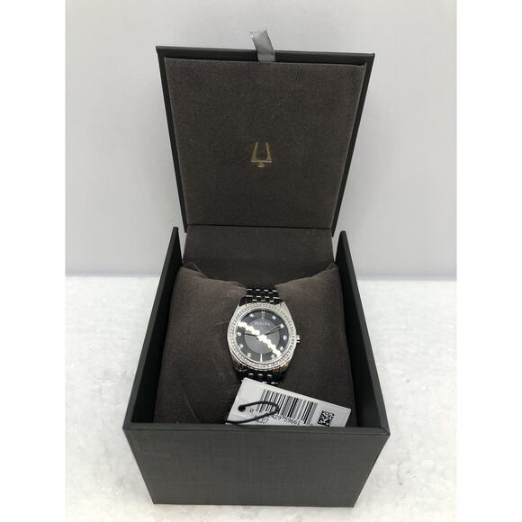 Bulova Classic Crystal Stainless Steel Quartz Ladies Watch NEW main image 4